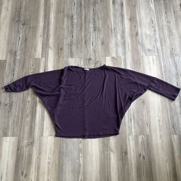 Heimious Made In USA Purple Waffle Shirt Size Medium - Picture 2 of 8